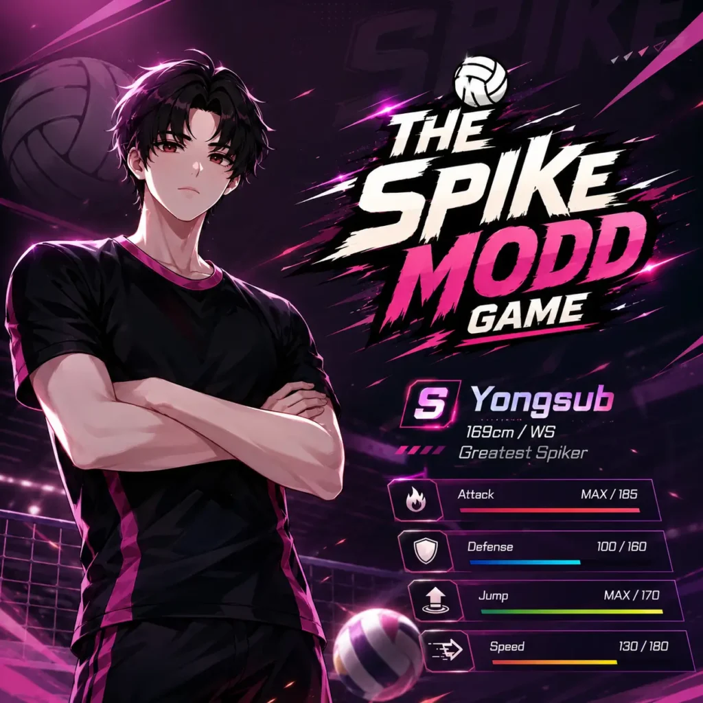 S-Rank Yongsub explosive jump and thunder spike gameplay on thespike-modd-game.com